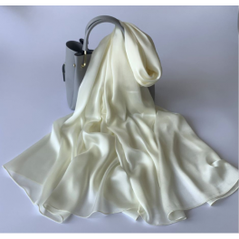 Silke Accessories - Silke tørklæde - elfenben, 90x180 cm
