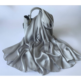 Silke Accessories - Silke tørklæde - Tåget grå, 90x180 cm