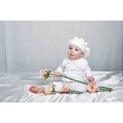Baby silke - silkesengetøj - elfenben 70x100 cm