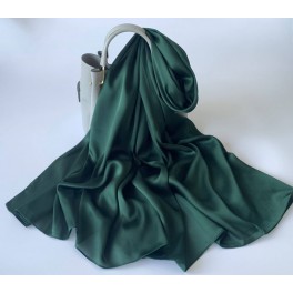 Silke Accessories - Silke tørklæde - Mørk grøn, 90x180 cm